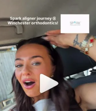 Jodie in her car talking about starting Spark aligner treatment